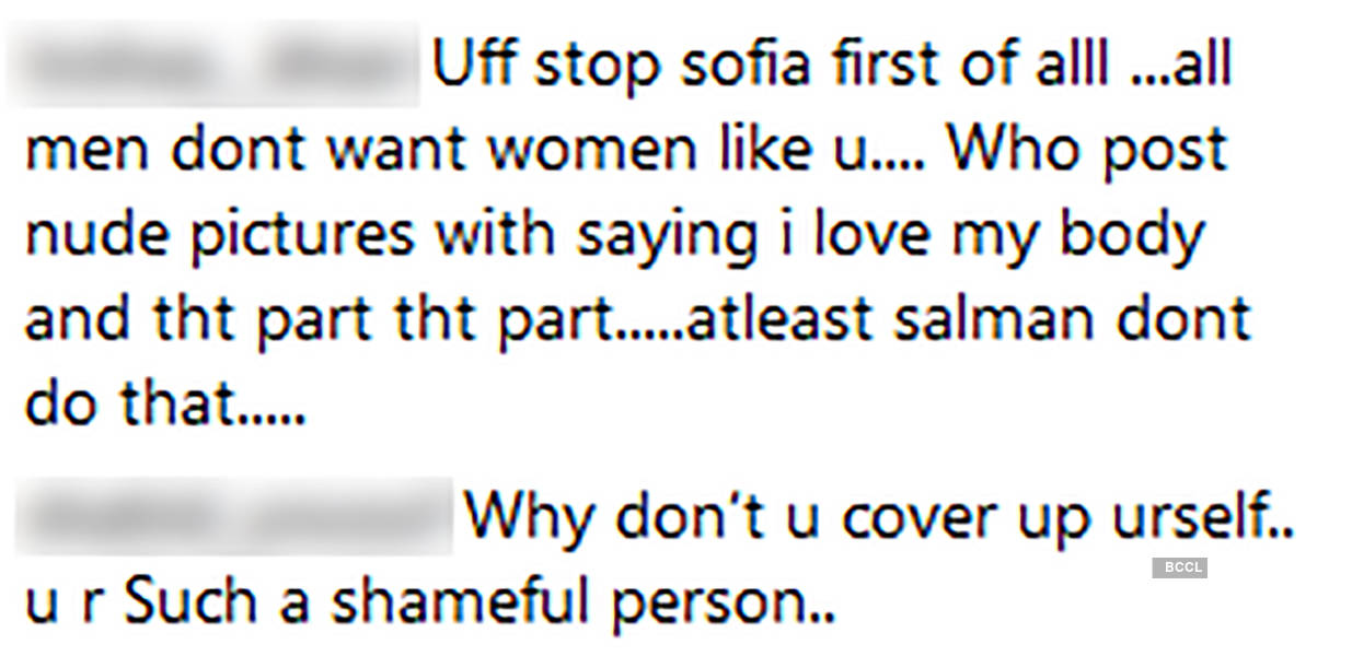 Sofia Hayat says, “Salman cover up or no one will marry you”; gets trolled