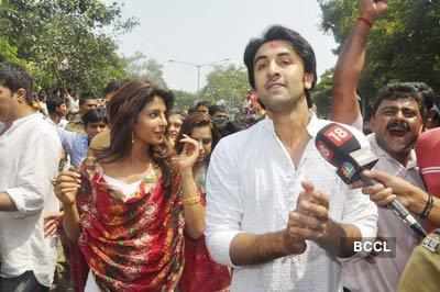 Celebs @ Ganpati Visarjan