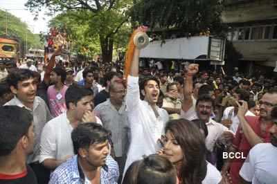 Celebs @ Ganpati Visarjan