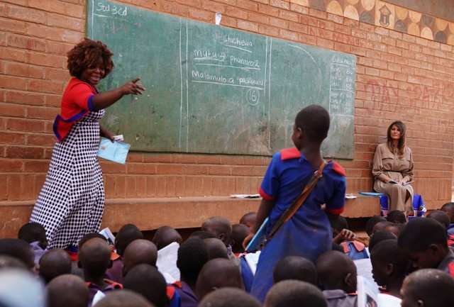 Pictures of Melania Trump's first extended international trip alone to Africa