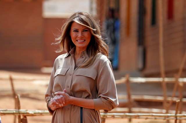 Pictures of Melania Trump's first extended international trip alone to Africa