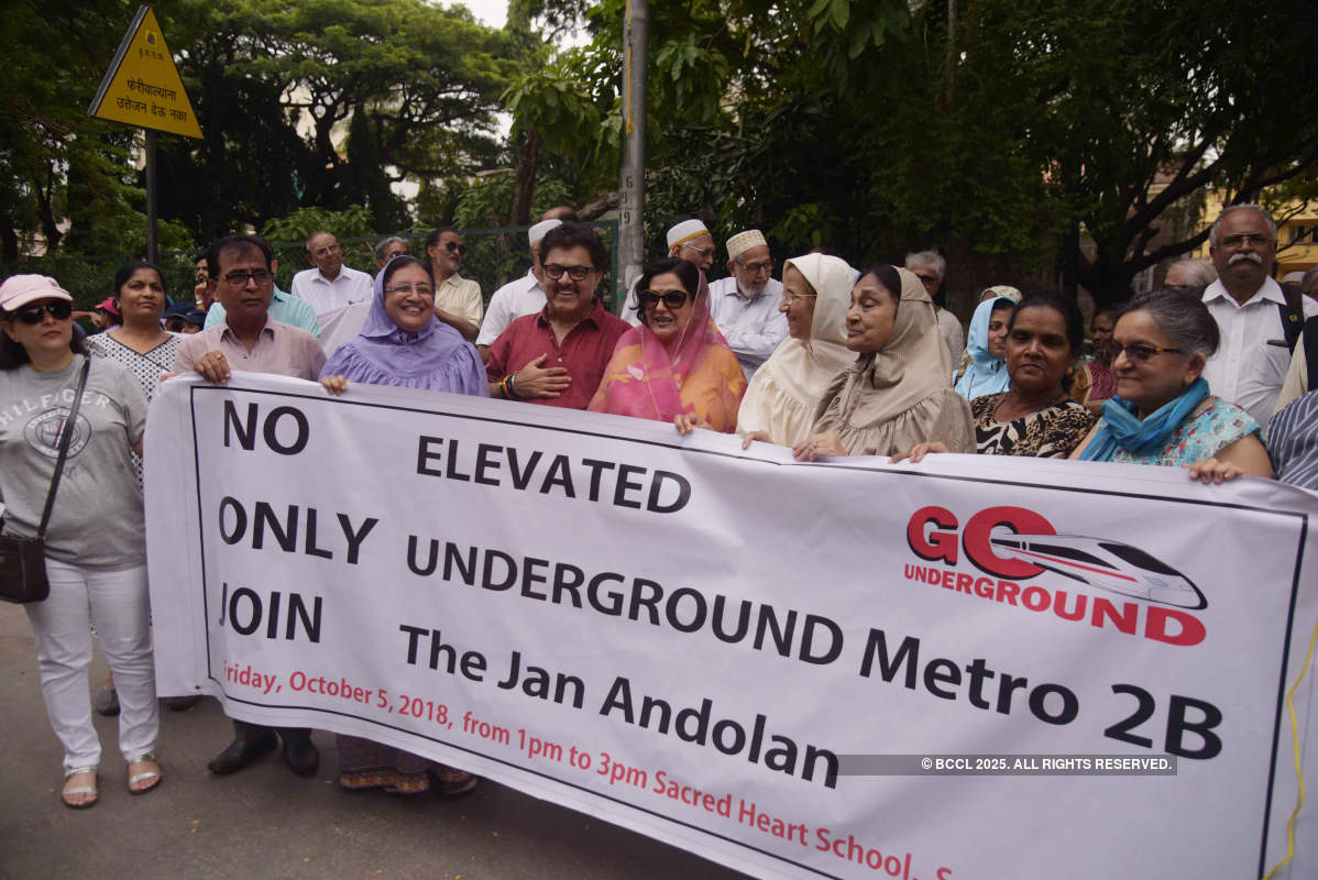 Celebs protest against elevated Metro-2B corridor