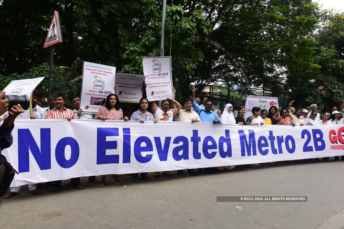 Celebs protest against elevated Metro-2B corridor