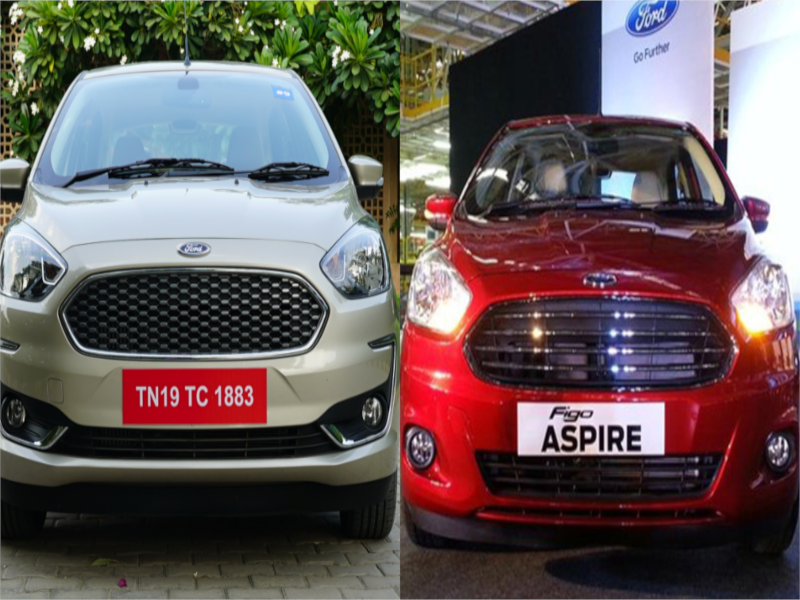Ford Aspire Facelift Old Vs New The Times Of India