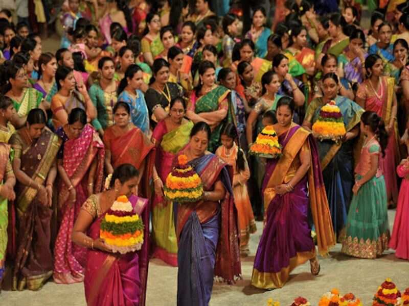 bathukamma sarees long frock