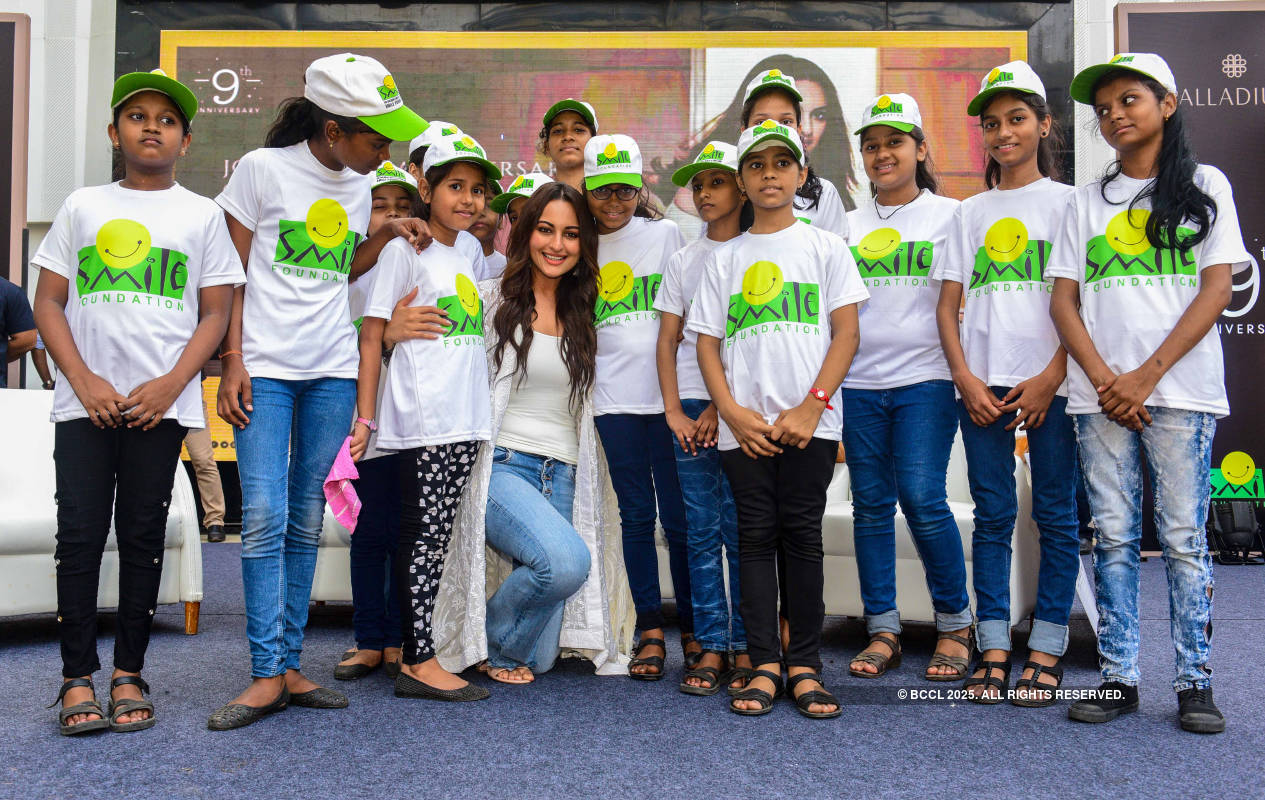 Sonakshi Sinha attends an event with NGO kids