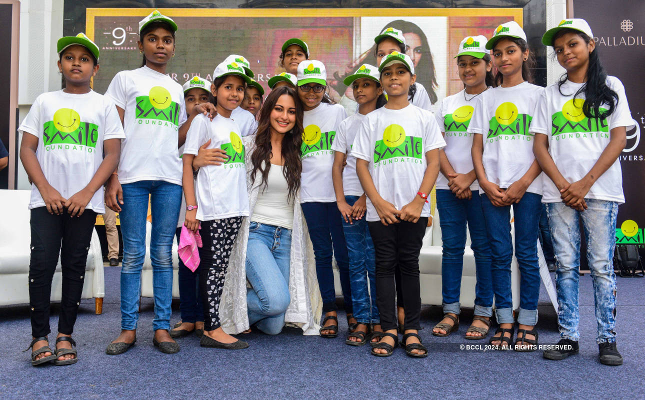 Sonakshi Sinha attends an event with NGO kids