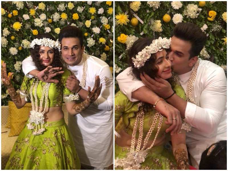 Pics Yuvika Chaudhary And Prince Narula Look Like A Match Made In Heaven At Their Engagement Times Of India