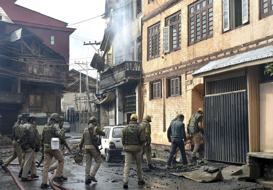 Three terrorists, policeman killed in encounter in Srinagar 