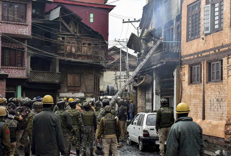Three terrorists, policeman killed in encounter in Srinagar 