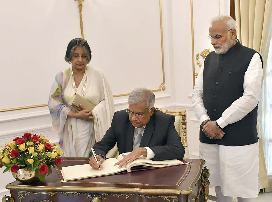 Sri Lankan PM Wickremesinghe visits India