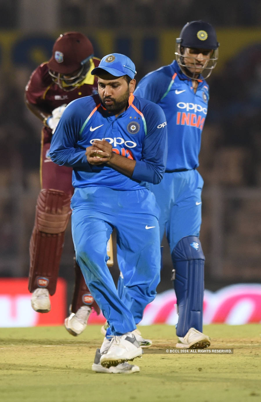 Sharma, Rayudu tons set up India's 224-run ODI victory