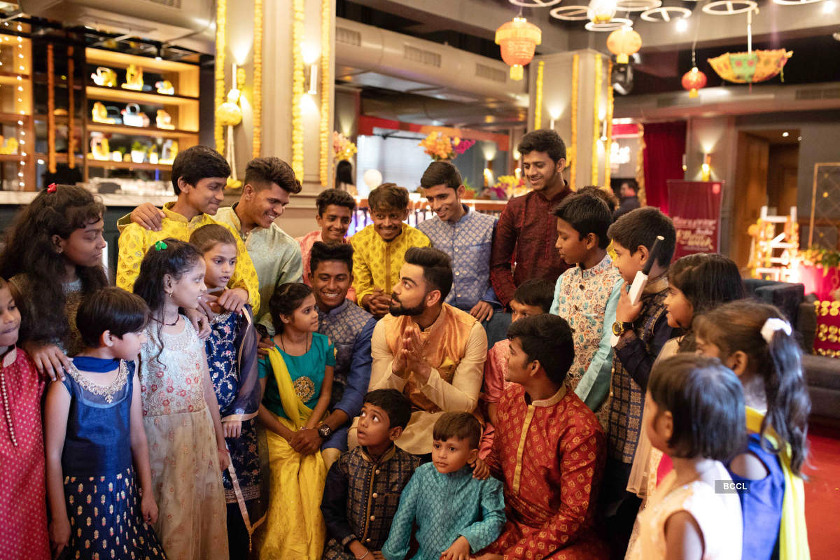Virat Kohli's pre-Diwali celebration with underprivileged kids