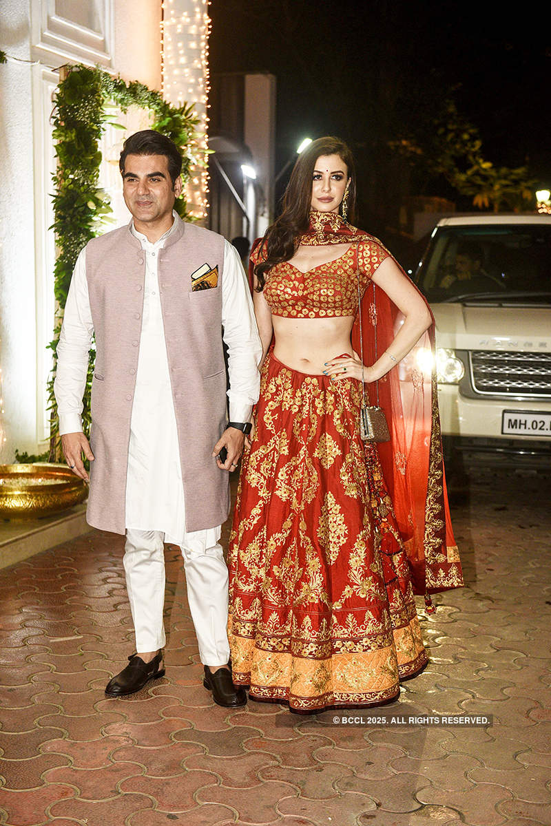 Rumoured couples Arbaaz-Giorgia & Sushmita-Rohman light up Shilpa Shetty’s Diwali party