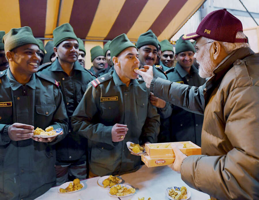 PM Modi celebrates Diwali with jawans