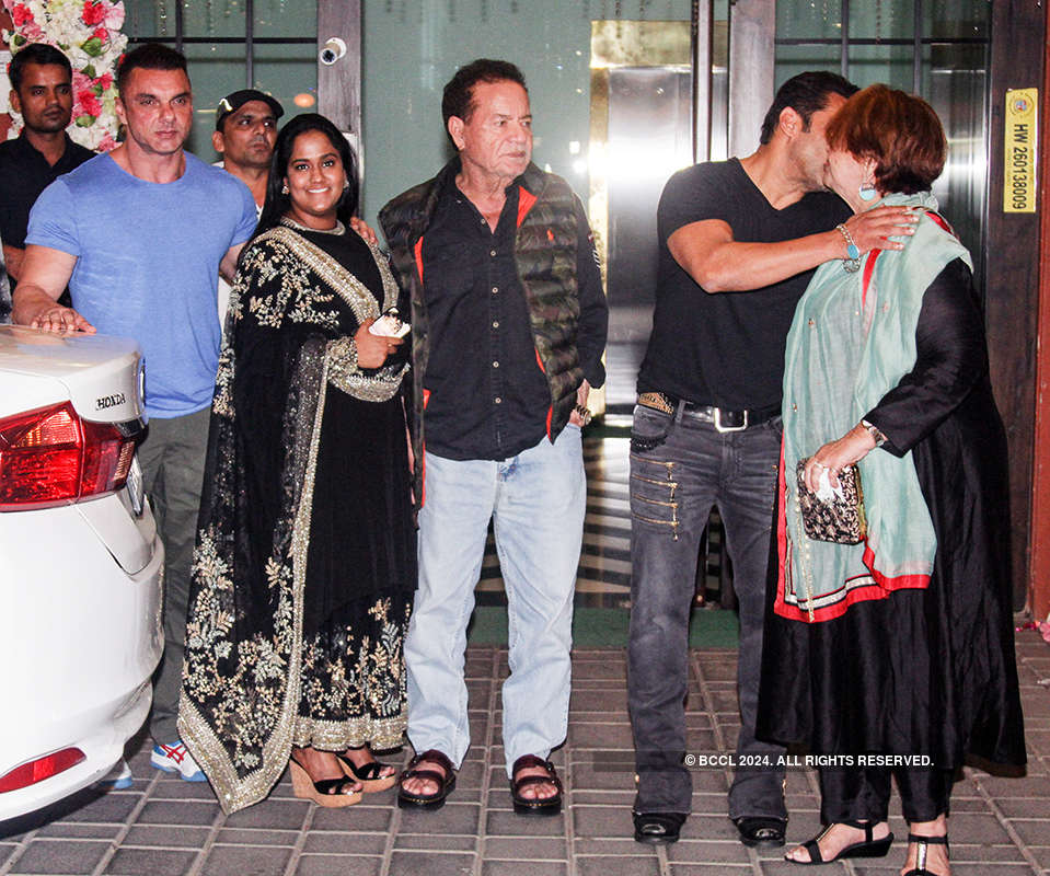 Salman Khan, Arbaaz Khan & his bae Giorgia Andriani light up Arpita Khan’s Diwali party