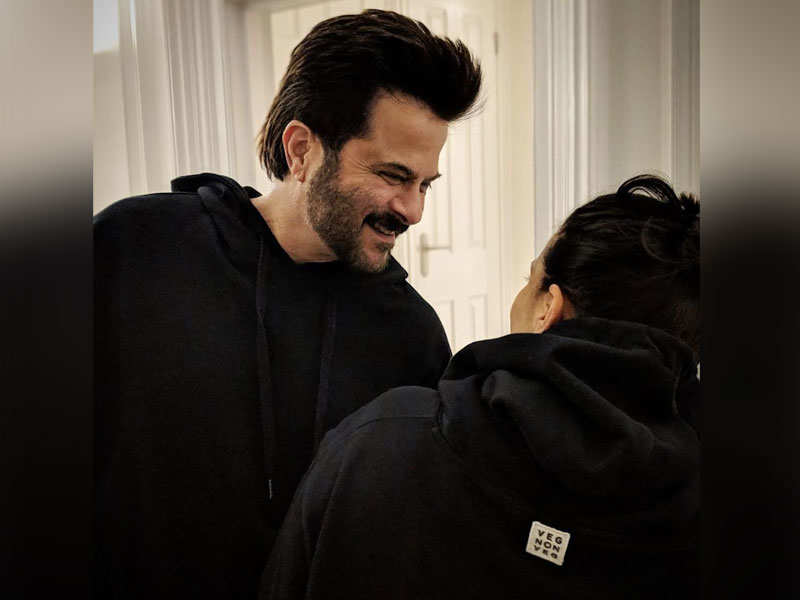 Anil Kapoor and wife twinning in black will give you major couple goals