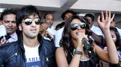 PC, Ranbir promote 'Anjaana Anjaani'