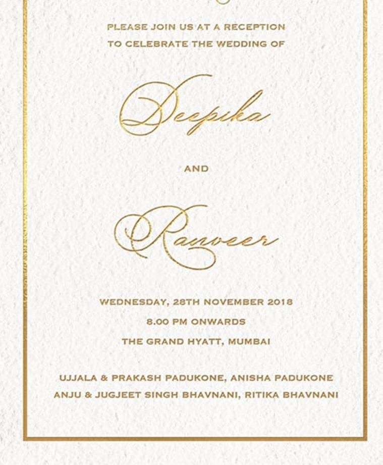 Deepika Wedding Card : Deepika padukone and ranveer singh took to