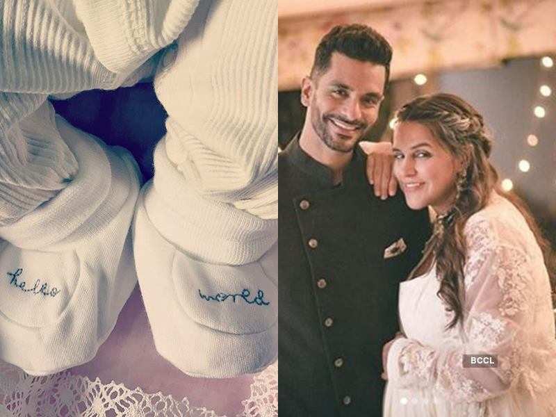 Neha Dhupia, Angad Bedi share first pic of their daughter Mehr Dhupia Bedi