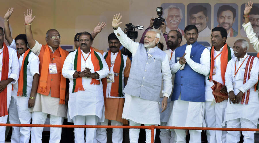 PM Modi campaigns in Telangana