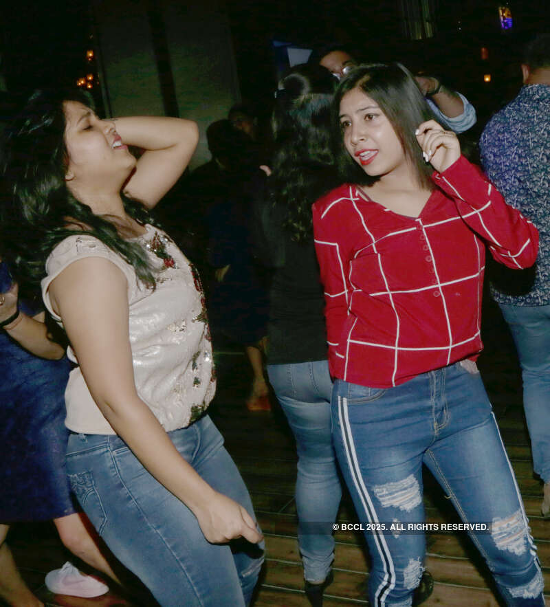 Revellers let their hair down at a city pub