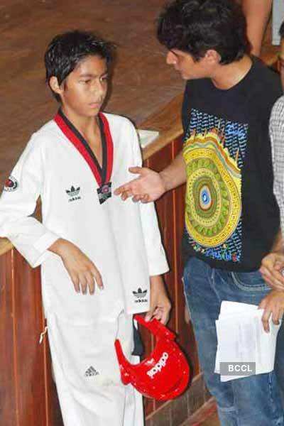 SRK & kids @ Taekwondo competition