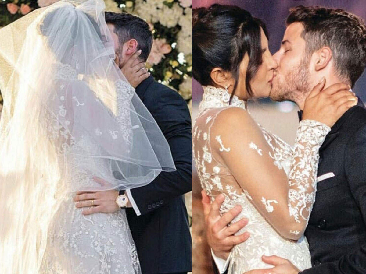 Priyanka Chopra and Nick Jonas wedding photos: The couple seal their love  with a kiss