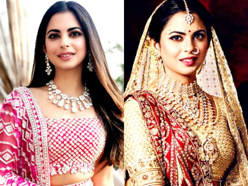 Isha ambani 2024 wedding lehenga