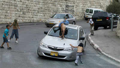 Israeli motorist hits Palestinian boys