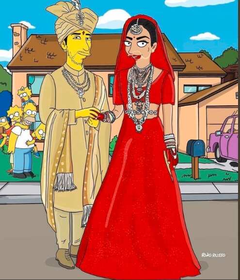 Photos: Priyanka Chopra and Nick Jonas get The Simpsons treatment and fans  just cannot keep calm! | Hindi Movie News - Times of India