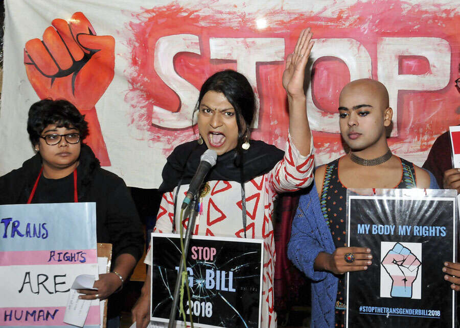 Transgender community protests against Transgender Persons Bill