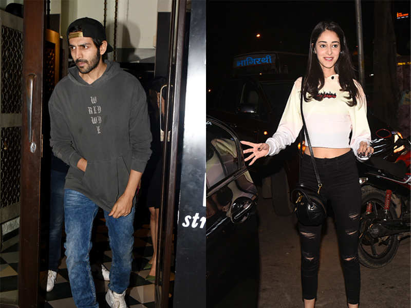 Photos Kartik Aaryan Spotted On A Dinner Date With Ananya Panday 1437