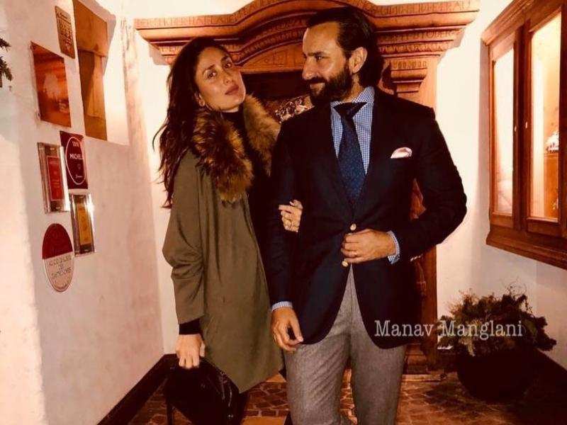 Photo: Kareena Kapoor Khan and Saif Ali Khan look their classy best as they dine out in Switzerland