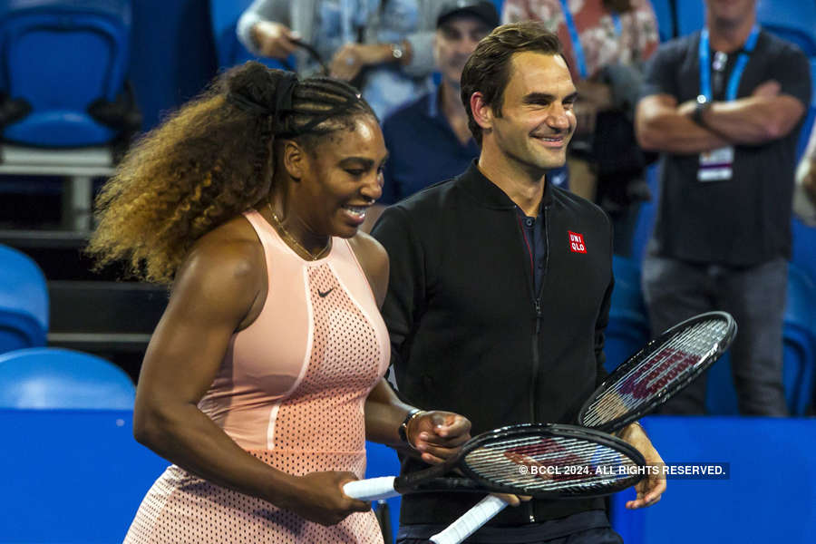 Roger Federer beats Serena Williams in historic mixed doubles clash