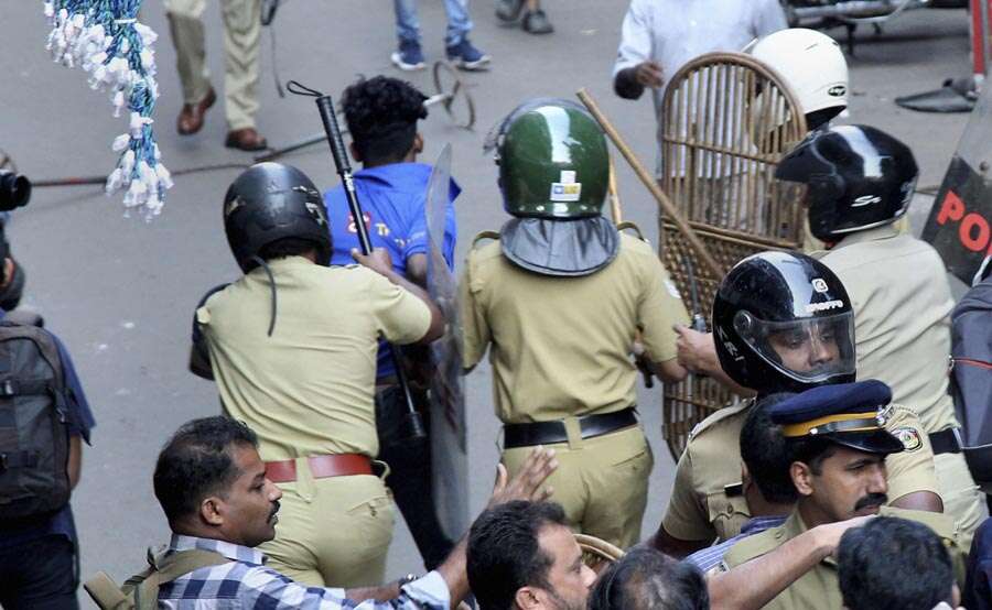 Protests, clashes in Kerala after women's entry into Sabarimala