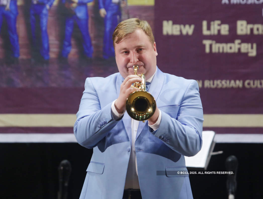 The New Life Brass band performs at a concert