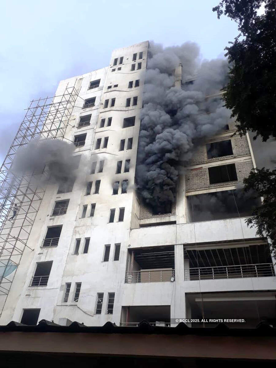 Massive fire breaks out at an under-construction hospital