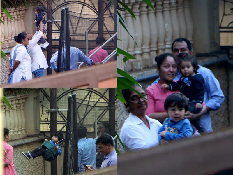 Photos: After returning from his vacation, Taimur Ali Khan and cousin Inaaya Naumi Kemmu go on a playdate
