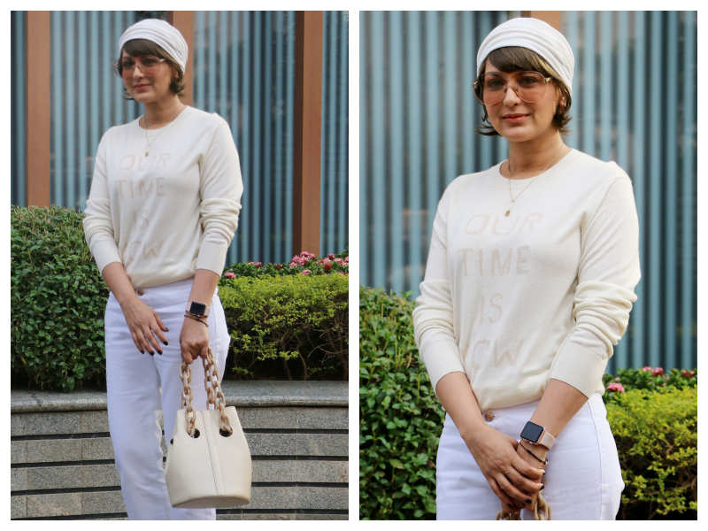 Photos: Sonali Bendre is a delight in white in her recent outing