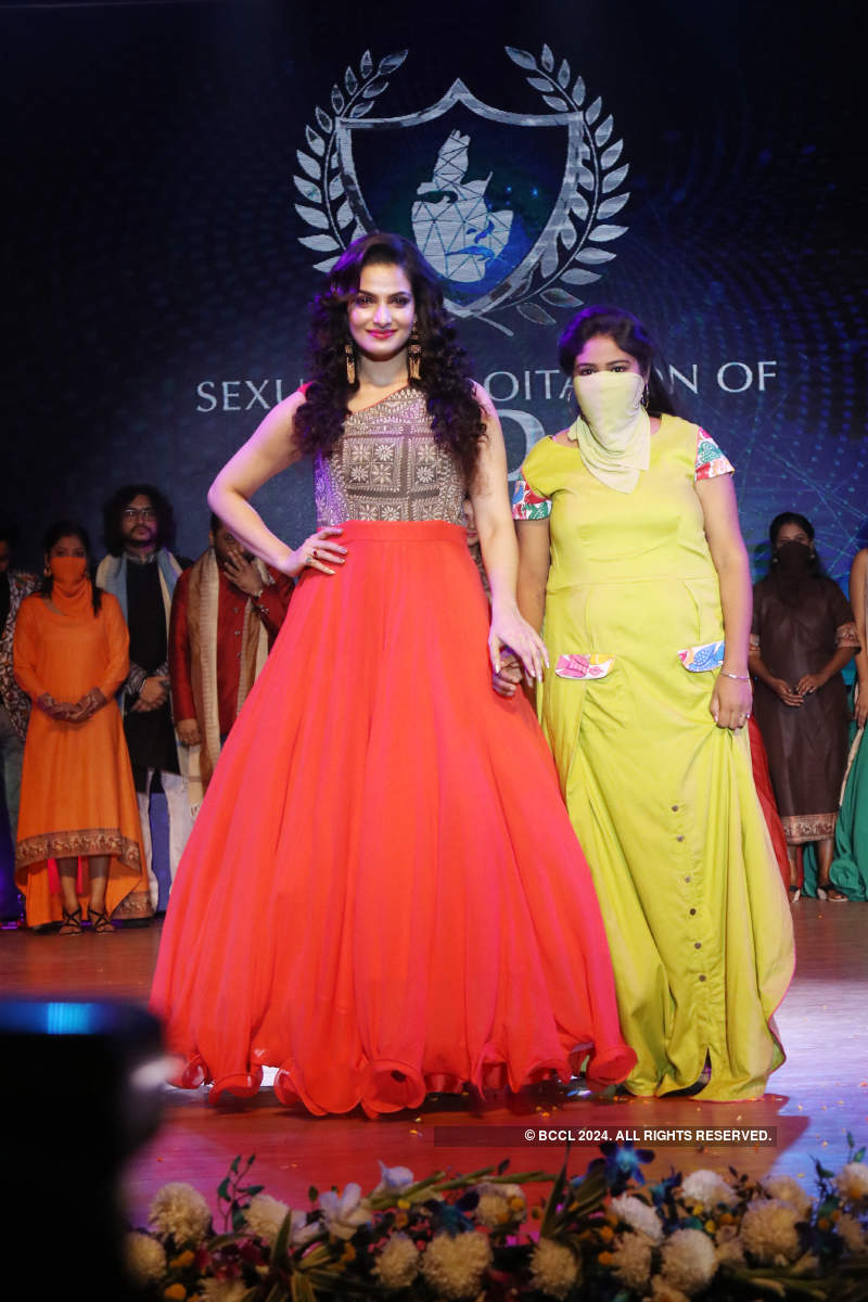 Celebs walk the ramp with the survivors of child trafficking