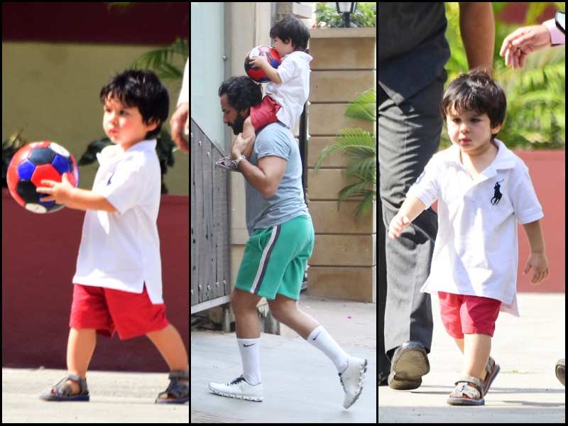 Pictures: Taimur Ali Khan enjoys a playdate with his father Saif Ali Khan