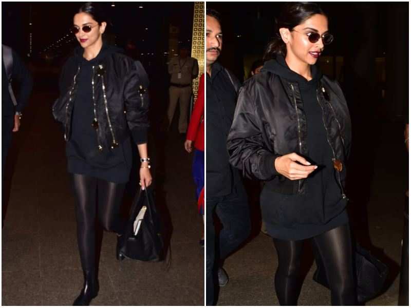 Deepika Padukone amps up her airport look donning stylish leather