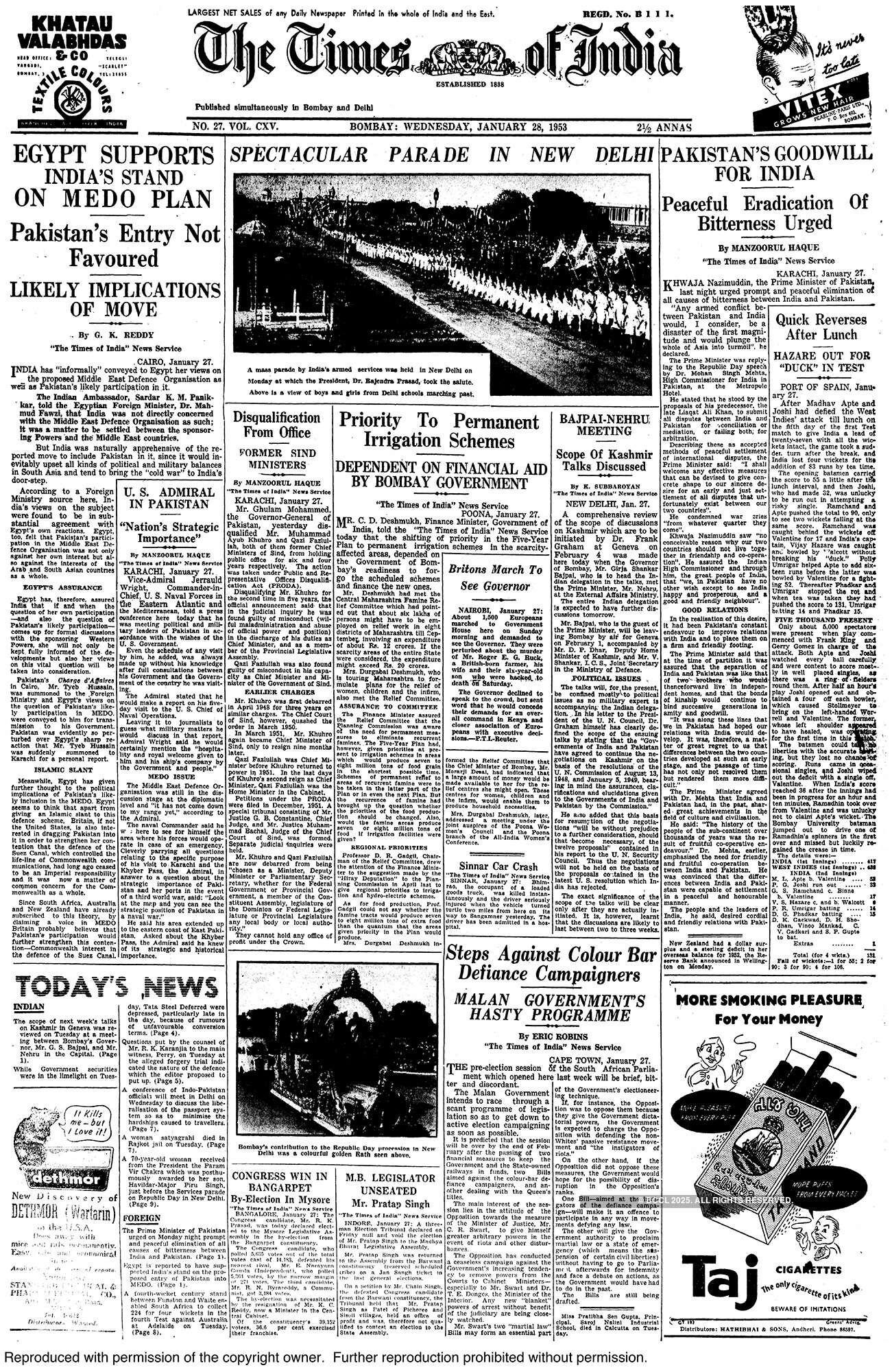 The Republic Day coverage through the years from The Times of India's archives