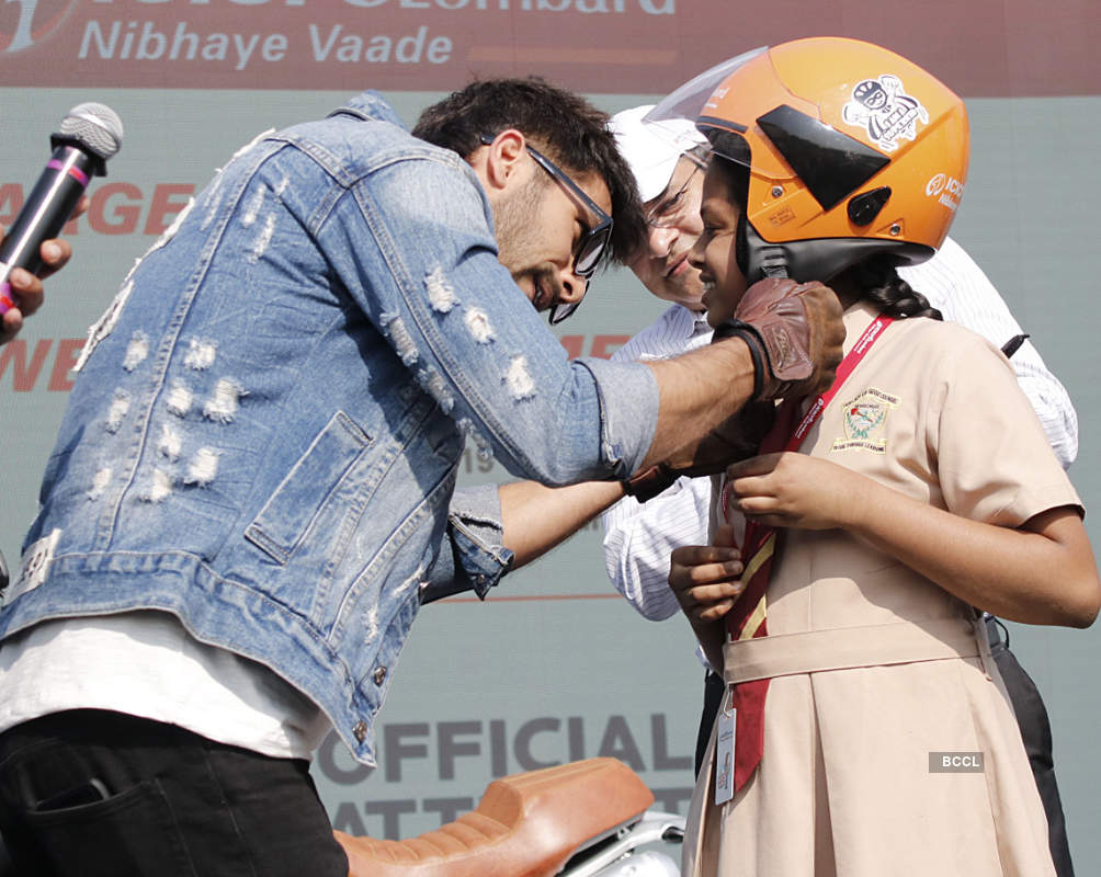 Shahid Kapoor attends a helmet awareness event