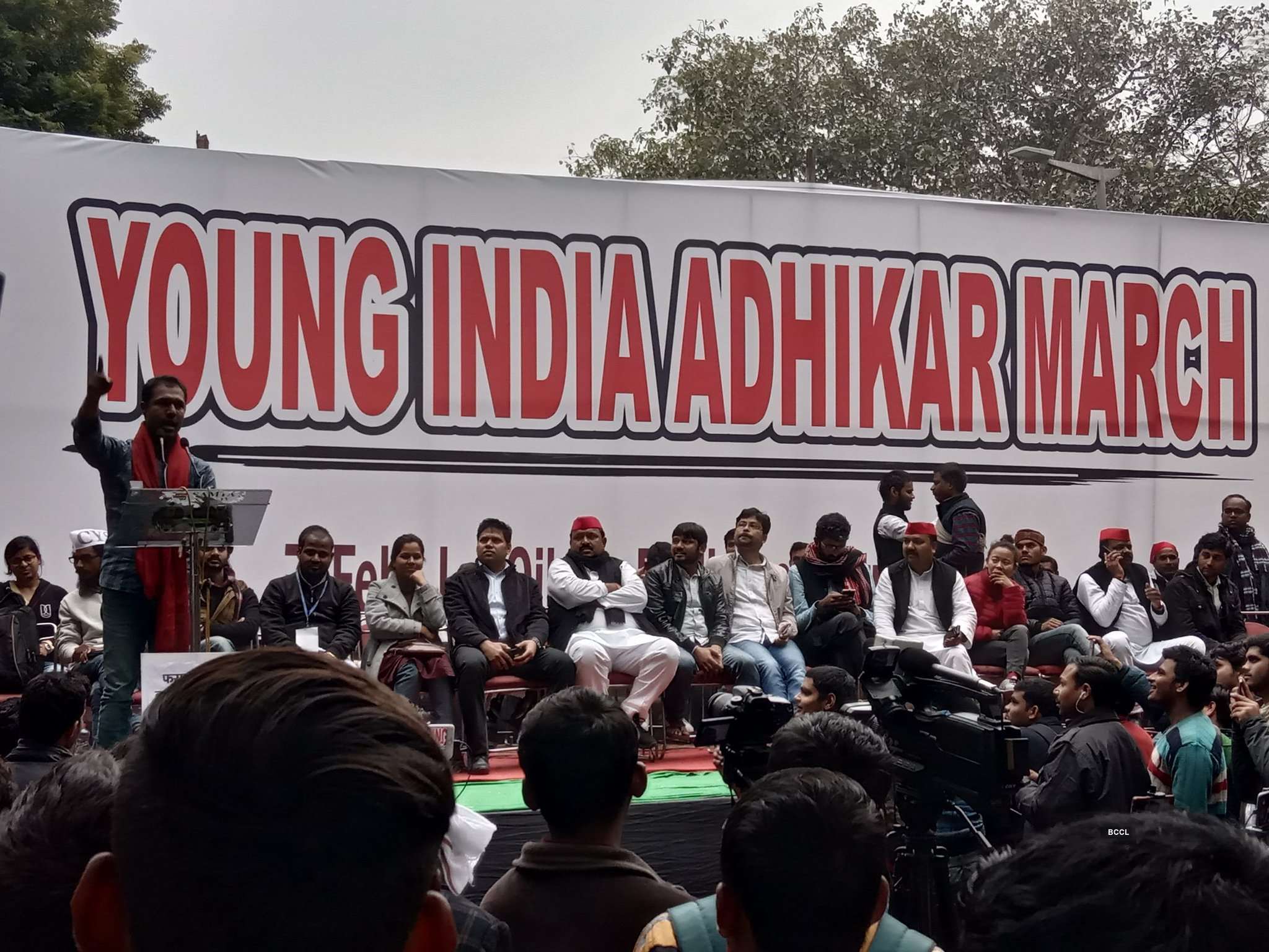 University student leaders hold 'Young India Adhikar March'