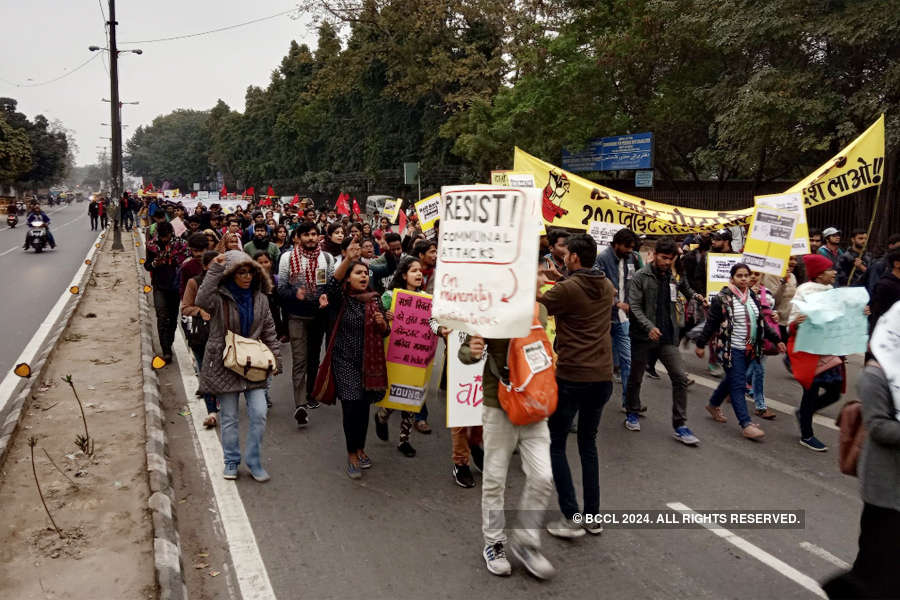 University student leaders hold 'Young India Adhikar March'