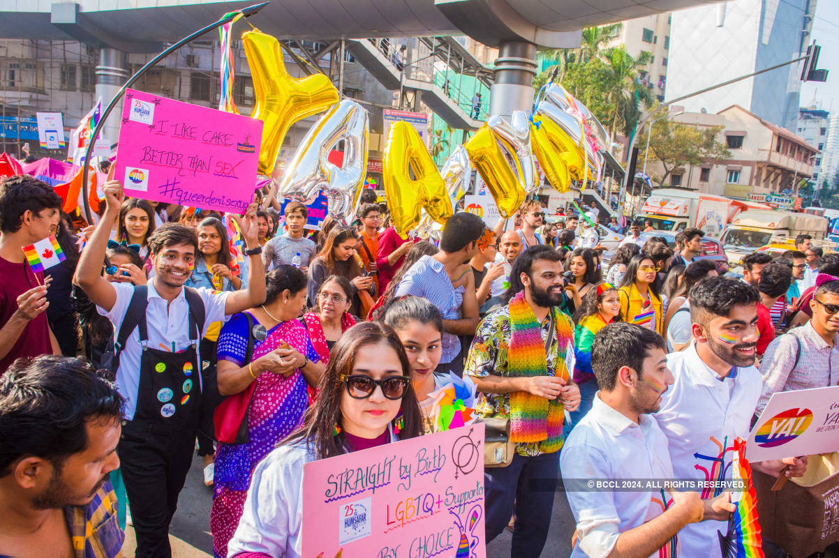 A Member Of The Lgbtq Community Poses For A Picture During The Queer Azaadi Mumbai Pride Parade