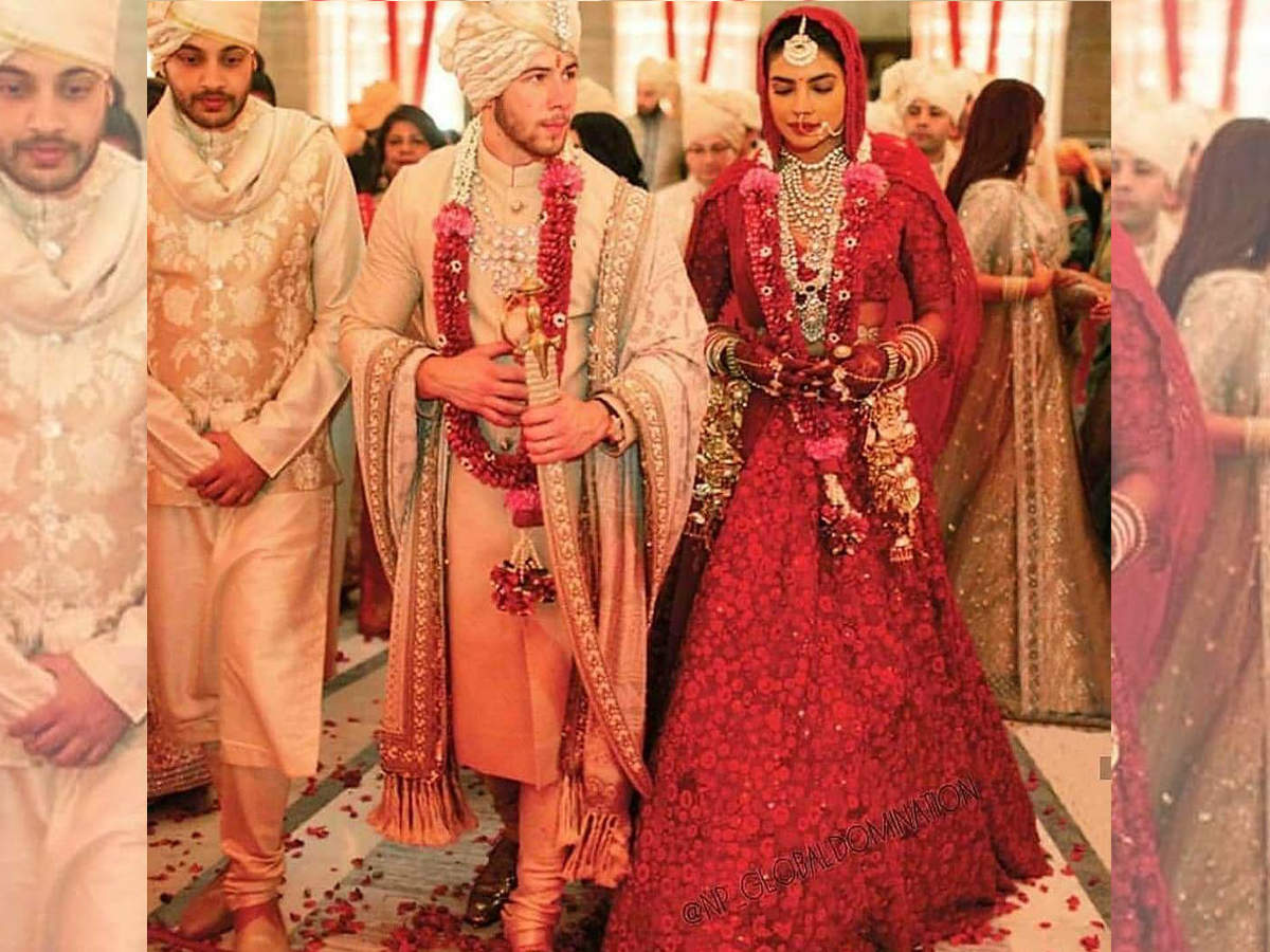 Priyanka Chopra Hindu wedding red lehenga photos, Unseen pictures