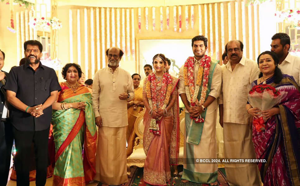 Inside pictures from Soundarya Rajinikanth's starry wedding reception